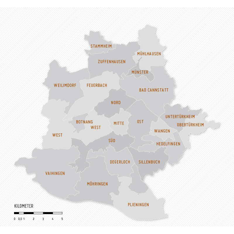 Karte Stuttgart Stadtteile
